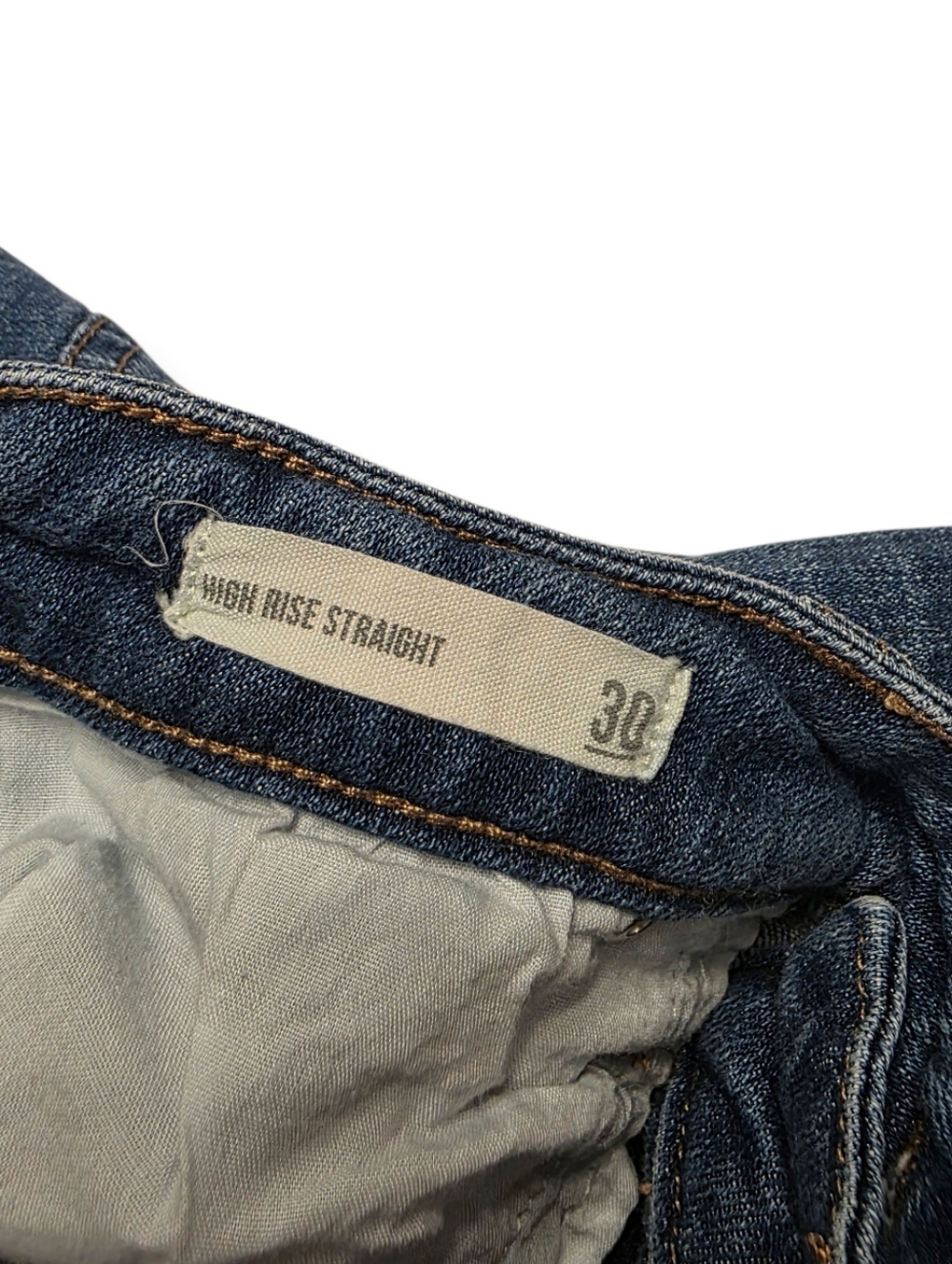 Harper Heritage Blue Distressed High Rise Straight Jeans Size 30 - Picture 4 of 5